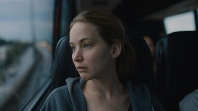 Jennifer Lawrence em cena do filme Passagem (2022)